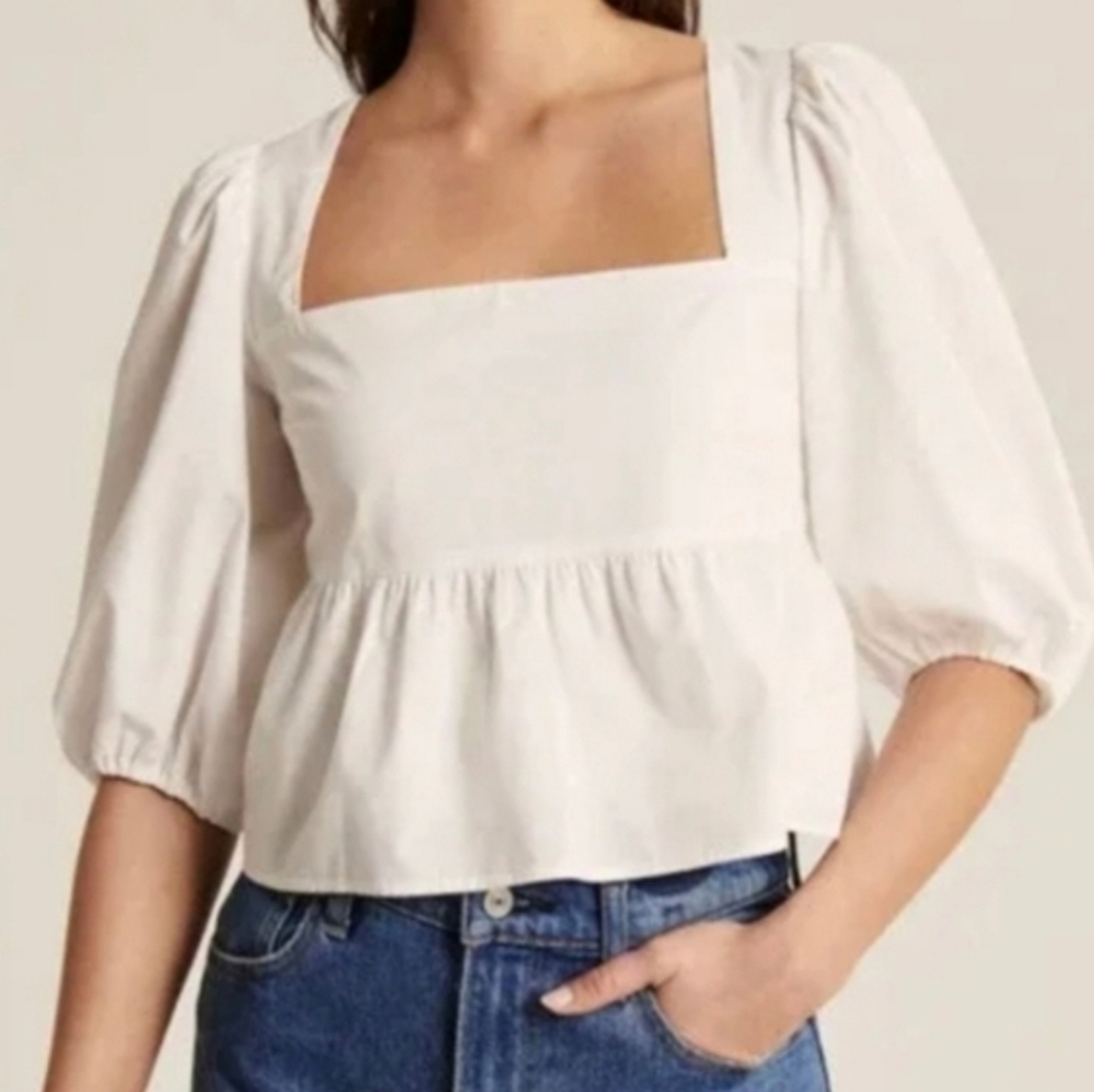 NWT Poplin Cotton Top